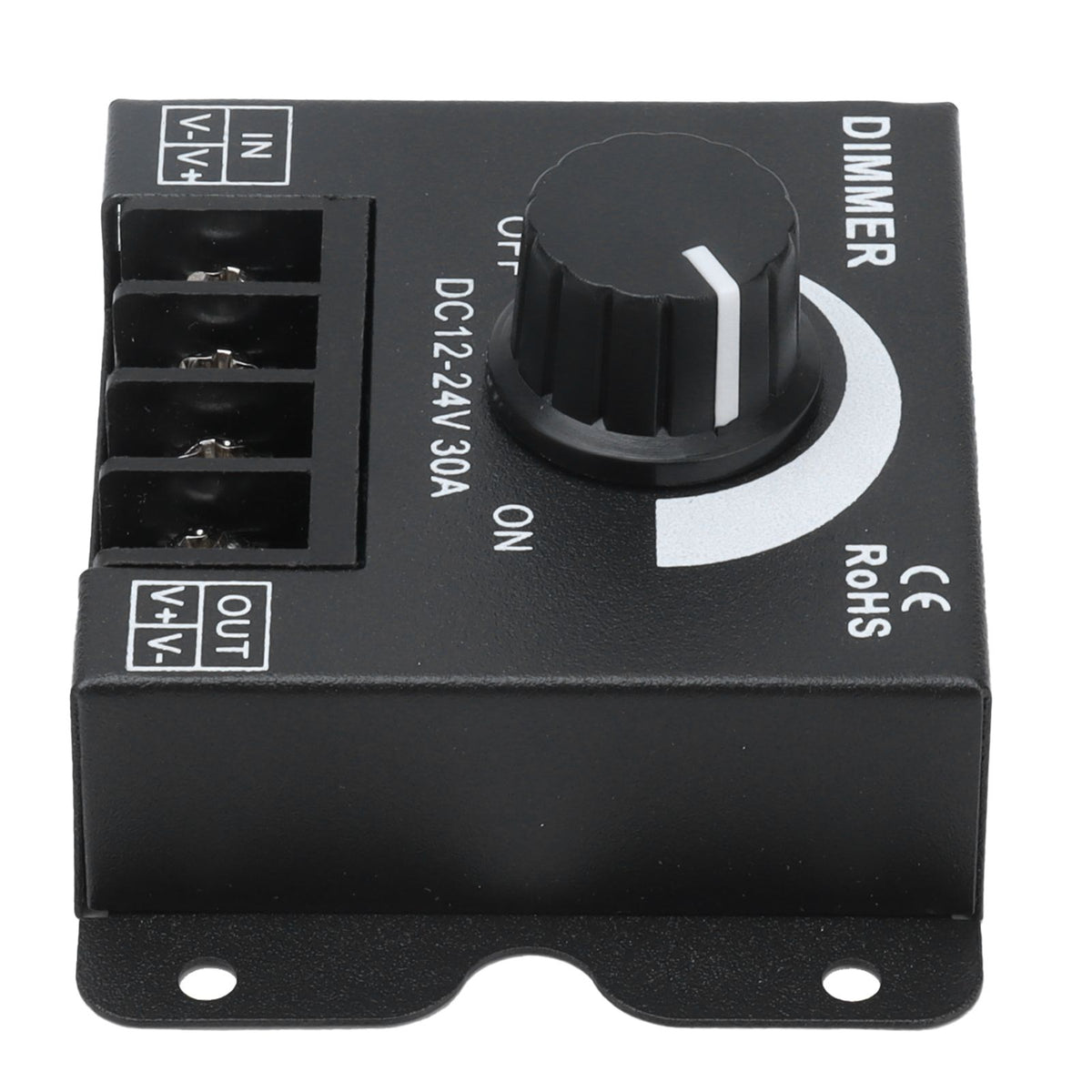 30A LED Dimmer PWM Unicolor Single Channel Adjustable Dimming Controller DC 12V‑24V