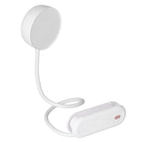 LED Desk Lamp with Gooseneck Night Light 3 Color Stepless Dimming Foldable Eye Protection Lamp USB ChargingWhite - Side View