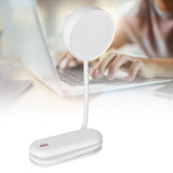 LED Desk Lamp with Gooseneck Night Light 3 Color Stepless Dimming Foldable Eye Protection Lamp USB ChargingWhite - Extra Image