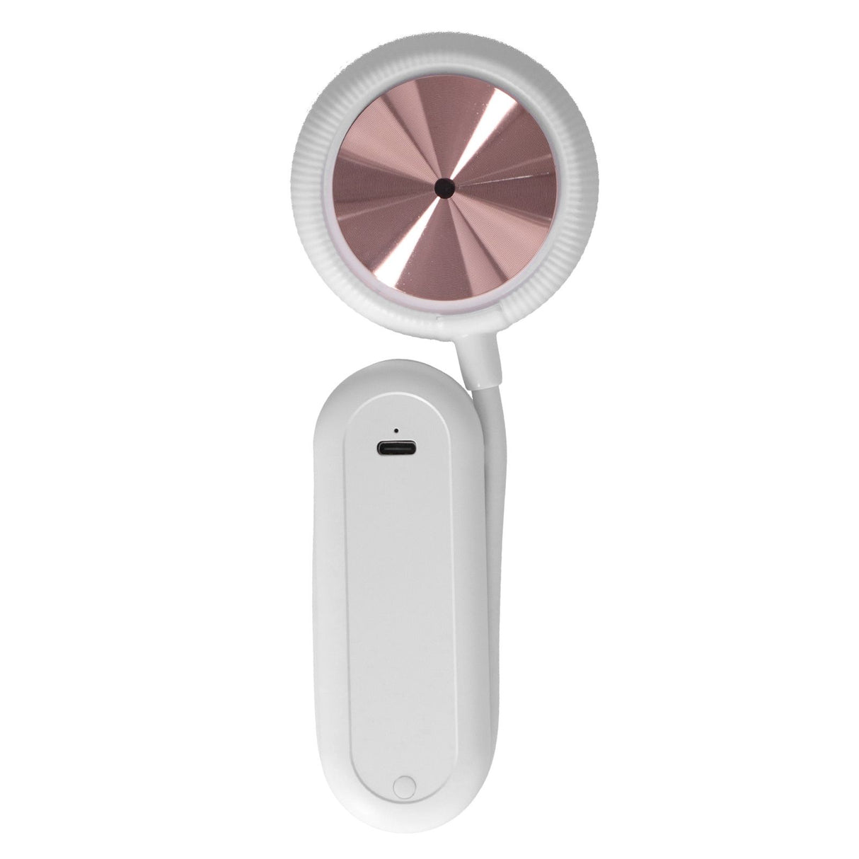 LED Desk Lamp with Gooseneck Night Light 3 Color Stepless Dimming Foldable Eye Protection Lamp USB ChargingWhite