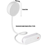LED Desk Lamp with Gooseneck Night Light 3 Color Stepless Dimming Foldable Eye Protection Lamp USB ChargingWhite - Extra Image