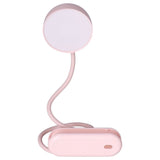 LED Desk Lamp with Gooseneck Night Light 3 Color Stepless Dimming Foldable Eye Protection Lamp USB ChargingPink