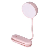 LED Desk Lamp with Gooseneck Night Light 3 Color Stepless Dimming Foldable Eye Protection Lamp USB ChargingPink