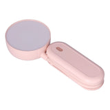 LED Desk Lamp with Gooseneck Night Light 3 Color Stepless Dimming Foldable Eye Protection Lamp USB ChargingPink - Low Angle