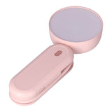 LED Desk Lamp with Gooseneck Night Light 3 Color Stepless Dimming Foldable Eye Protection Lamp USB ChargingPink - Extra Image