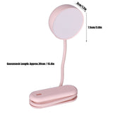 LED Desk Lamp with Gooseneck Night Light 3 Color Stepless Dimming Foldable Eye Protection Lamp USB ChargingPink