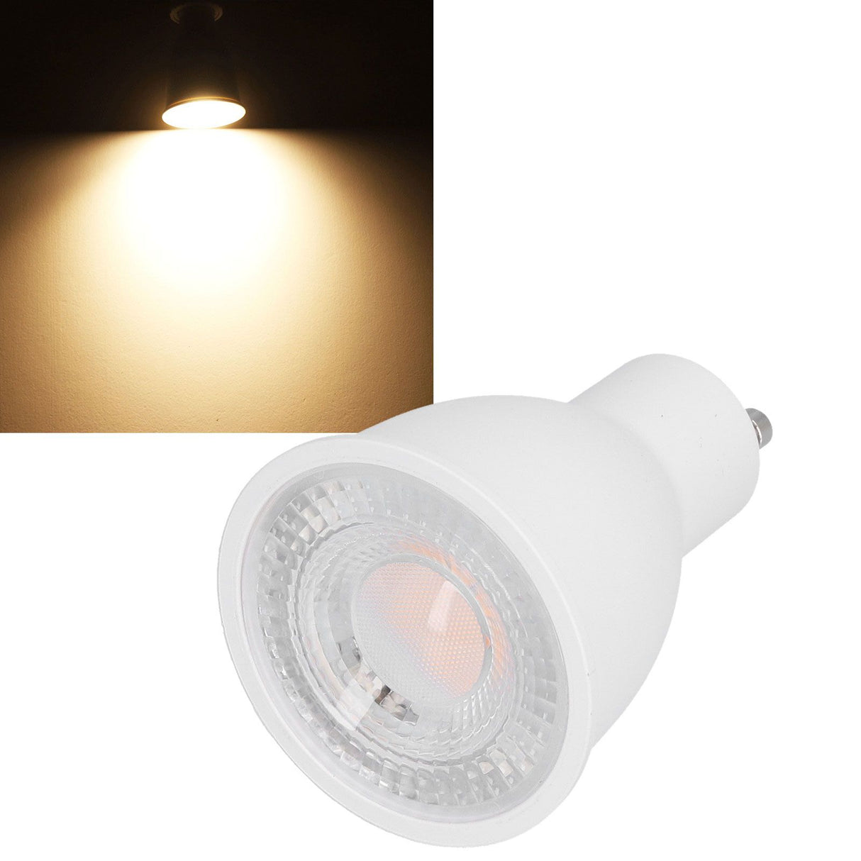 10W GU10 LED Light Bulb 1100LM Spotlight Bulb Home Embedded Lighting for Living Room Exhibition Hall 100‑265VWarm Light