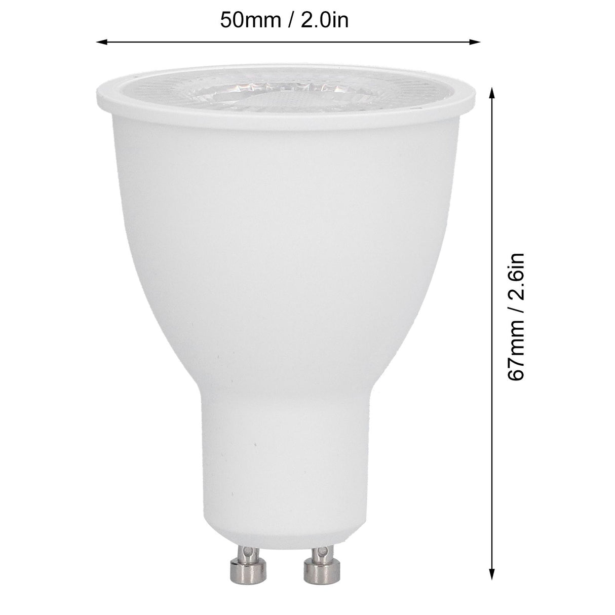 10W GU10 LED Light Bulb 1100LM Spotlight Bulb Home Embedded Lighting for Living Room Exhibition Hall 100‑265VWarm Light
