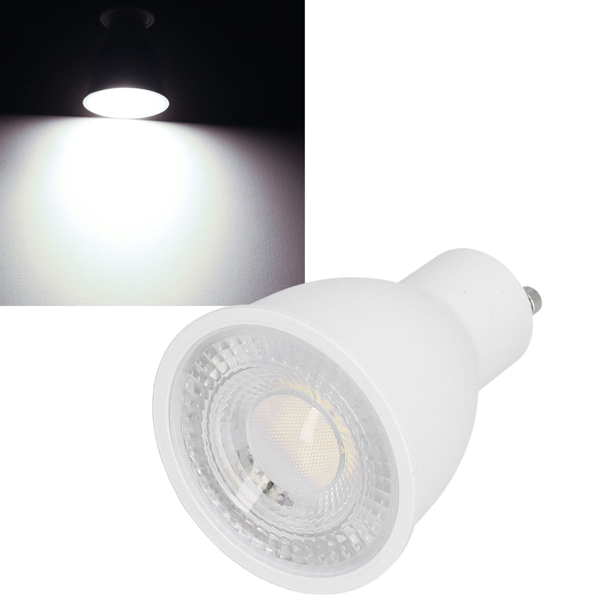 10W GU10 LED Light Bulb 1100LM Spotlight Bulb Home Embedded Lighting for Living Room Exhibition Hall 100‑265VWhite Light