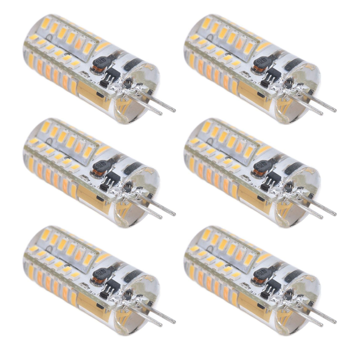 6Pcs LED Bulb Easy Install Light Transmission Uniform Light Output Color Bulb for Party Home 12VWarm White