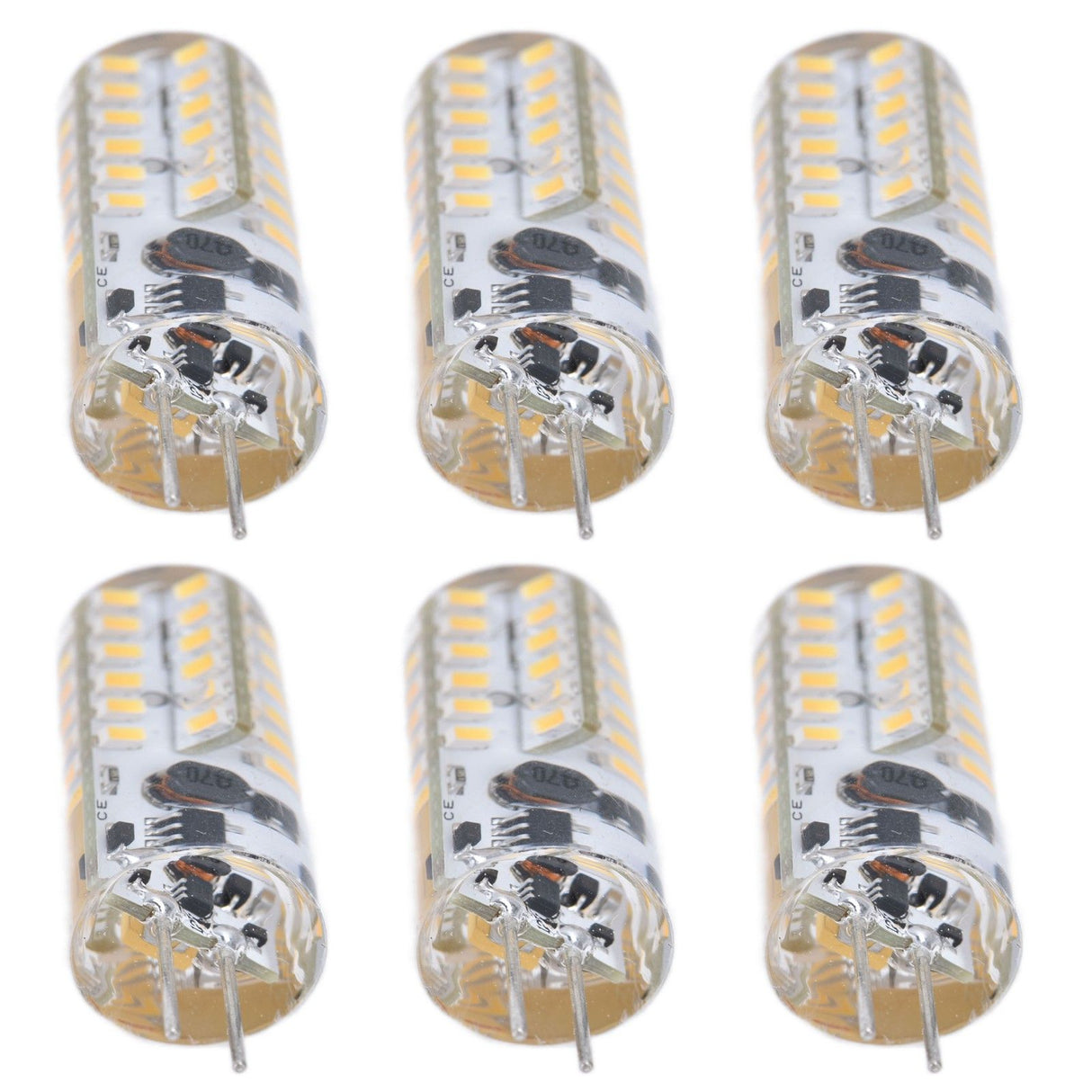6Pcs LED Bulb Easy Install Light Transmission Uniform Light Output Color Bulb for Party Home 12VWarm White