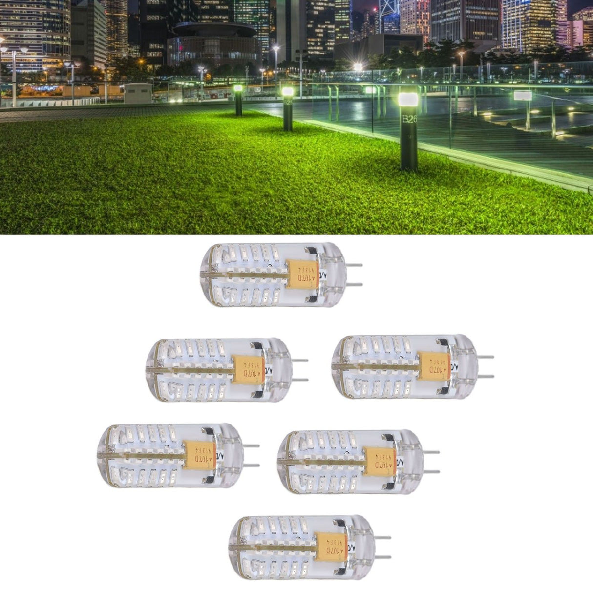 6Pcs LED Bulb Easy Install Light Transmission Uniform Light Output Color Bulb for Party Home 12VGreen