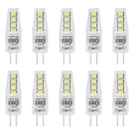 10Pcs G4 8LED Light 2835 Lamp Chips 2W 360 Angle PC Lamp Bulb for Home Office 220VWhite Light