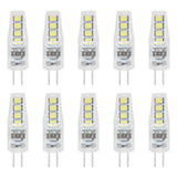 10Pcs G4 8LED Light 2835 Lamp Chips 2W 360 Angle PC Lamp Bulb for Home Office 220VWhite Light