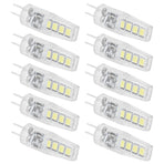 10Pcs G4 8LED Light 2835 Lamp Chips 2W 360 Angle PC Lamp Bulb for Home Office 220VWhite Light