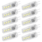 10Pcs G4 8LED Light 2835 Lamp Chips 2W 360 Angle PC Lamp Bulb for Home Office 220VWhite Light