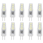 10Pcs G4 8LED Light 2835 Lamp Chips 2W 360 Angle PC Lamp Bulb for Home Office 220VWhite Light