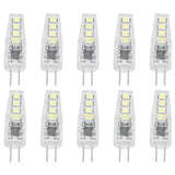 10Pcs G4 8LED Light 2835 Lamp Chips 2W 360 Angle PC Lamp Bulb for Home Office 220VWhite Light - Rear View