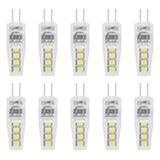 10Pcs G4 8LED Light 2835 Lamp Chips 2W 360 Angle PC Lamp Bulb for Home Office 220VWhite Light - Close-Up Angle