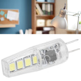 10Pcs G4 8LED Light 2835 Lamp Chips 2W 360 Angle PC Lamp Bulb for Home Office 220VWhite Light
