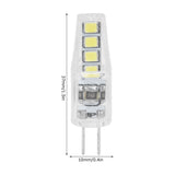 10Pcs G4 8LED Light 2835 Lamp Chips 2W 360 Angle PC Lamp Bulb for Home Office 220VWhite Light - Extra Image