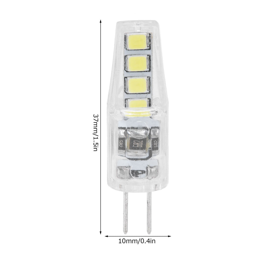 10Pcs G4 8LED Light 2835 Lamp Chips 2W 360 Angle PC Lamp Bulb for Home Office 220VWhite Light