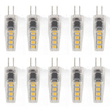 10Pcs G4 8LED Light 2835 Lamp Chips 2W 360 Angle PC Lamp Bulb for Home Office 220VWarm Light - 45-Degree Angle