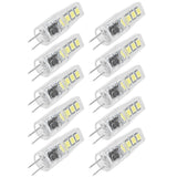 10Pcs G4 8LED Light 2835 Lamp Chips 2W 360 Angle PC Lamp Bulb for Home Office 220VWarm Light - Rear View