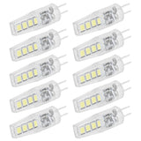10Pcs G4 8LED Light 2835 Lamp Chips 2W 360 Angle PC Lamp Bulb for Home Office 220VWarm Light - Low Angle