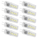 10Pcs G4 8LED Light 2835 Lamp Chips 2W 360 Angle PC Lamp Bulb for Home Office 220VWarm Light - Extra Image