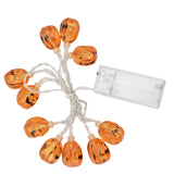 10LED Pumpkin String Lights Battery Operated Halloween Decorative Lamp for Home Yard Festival Party - Rear View