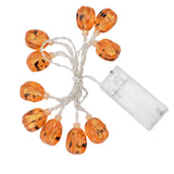 10LED Pumpkin String Lights Battery Operated Halloween Decorative Lamp for Home Yard Festival Party - Low Angle