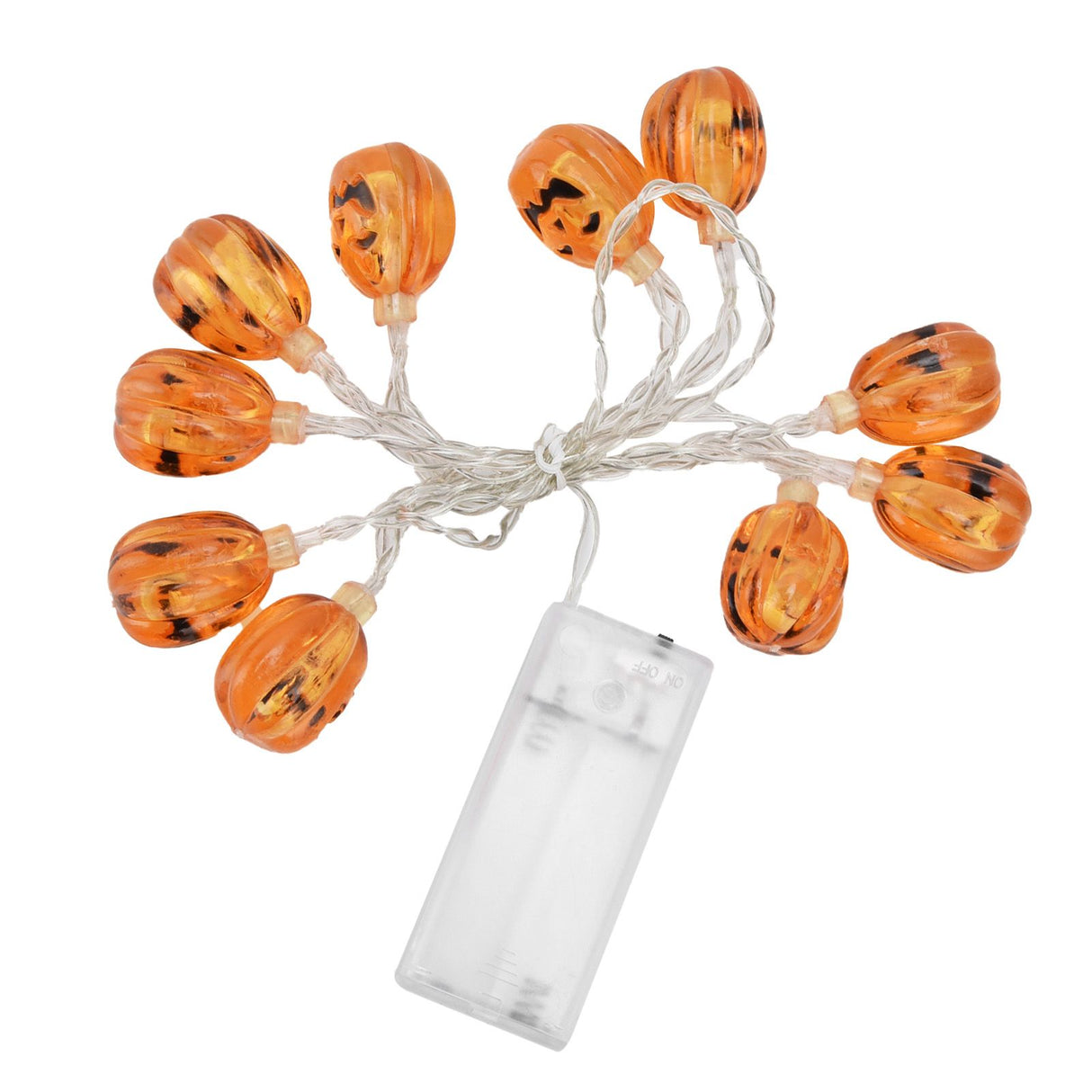 10LED Pumpkin String Lights Battery Operated Halloween Decorative Lamp for Home Yard Festival Party