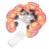 10LED Hollow Pumpkin String Lights Indoor Outdoor Halloween Festival Party Decoration Warm Light - Front View