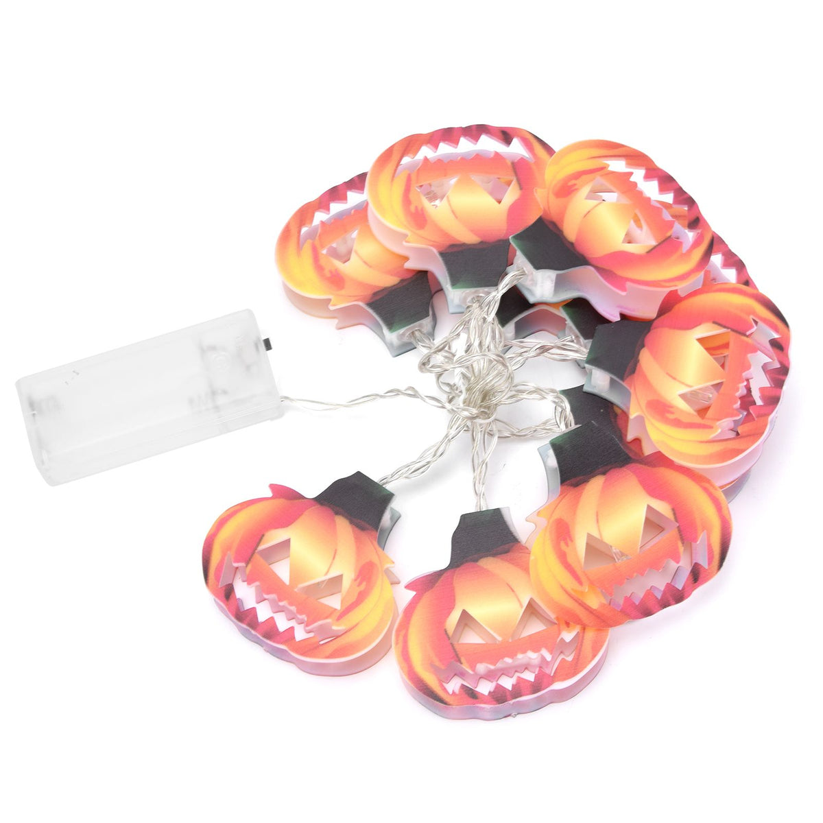10LED Hollow Pumpkin String Lights Indoor Outdoor Halloween Festival Party Decoration Warm Light