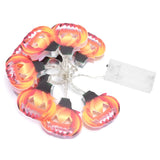 10LED Hollow Pumpkin String Lights Indoor Outdoor Halloween Festival Party Decoration Warm Light - 45-Degree Angle