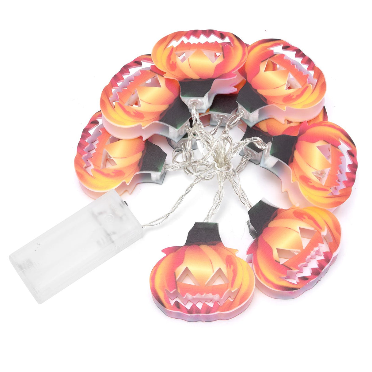 10LED Hollow Pumpkin String Lights Indoor Outdoor Halloween Festival Party Decoration Warm Light