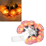 10LED Hollow Pumpkin String Lights Indoor Outdoor Halloween Festival Party Decoration Warm Light - Extra Image