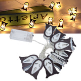 Halloween Ghosts String Lights 10LED String Light for Outdoor Indoor Holiday Decoration Battery Operated