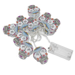 10LED Skull String Lights Halloween String Lights for Festival Party Holiday Decoration Battery Operated