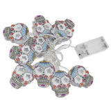 10LED Skull String Lights Halloween String Lights for Festival Party Holiday Decoration Battery Operated