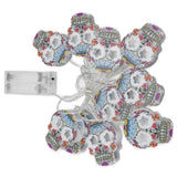 10LED Skull String Lights Halloween String Lights for Festival Party Holiday Decoration Battery Operated - Low Angle