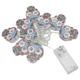 10LED Skull String Lights Halloween String Lights for Festival Party Holiday Decoration Battery Operated - Extra Image