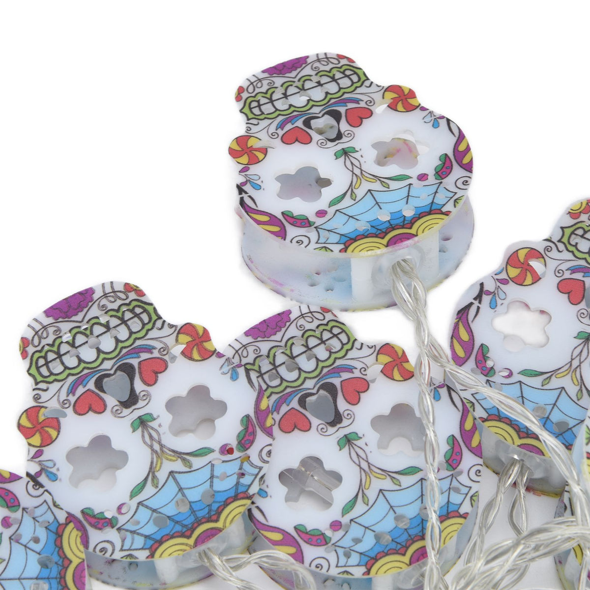 10LED Skull String Lights Halloween String Lights for Festival Party Holiday Decoration Battery Operated