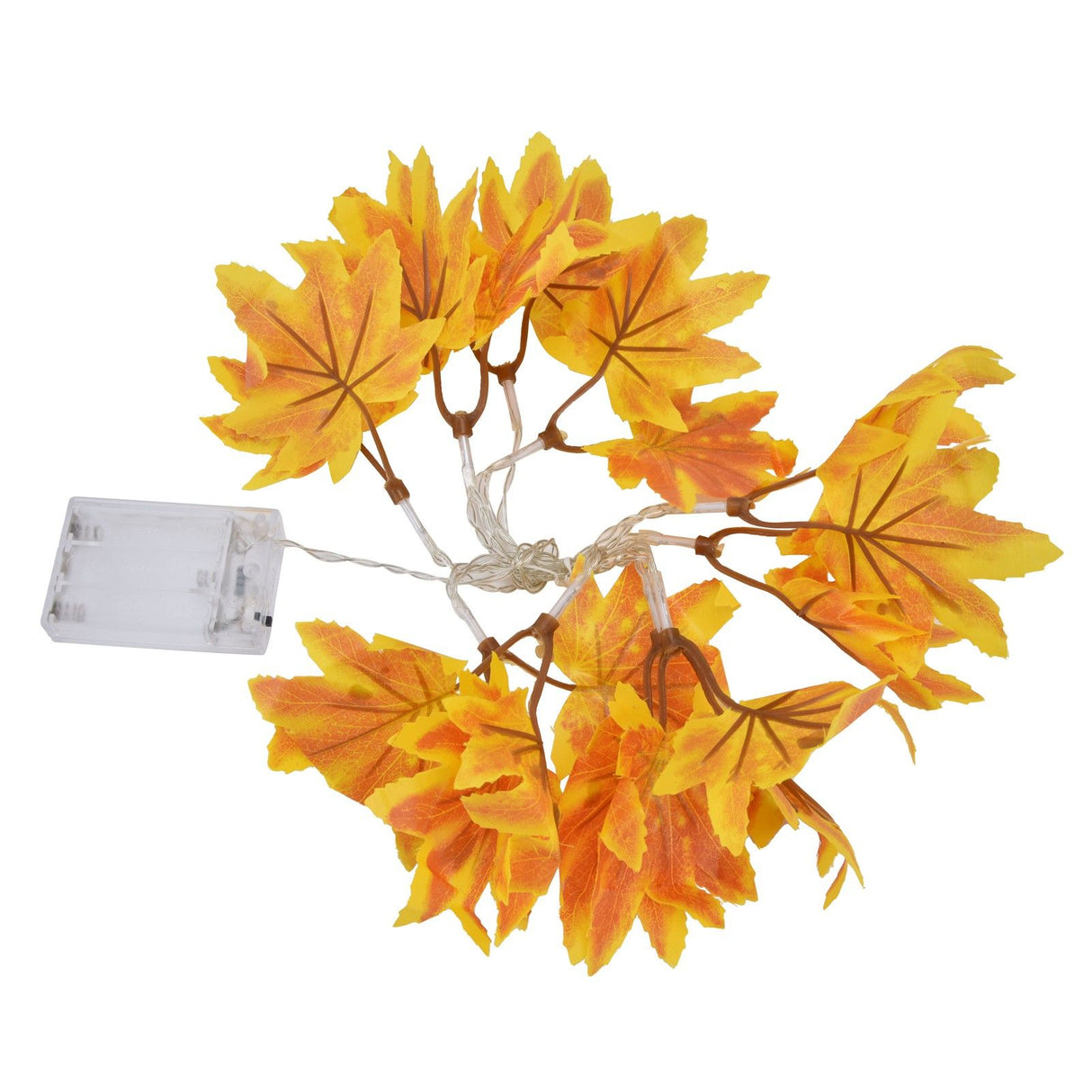 LED Yellow Leaf Light Battery Powered Durable Autumn Maple String Light for Indoor Outdoor Party