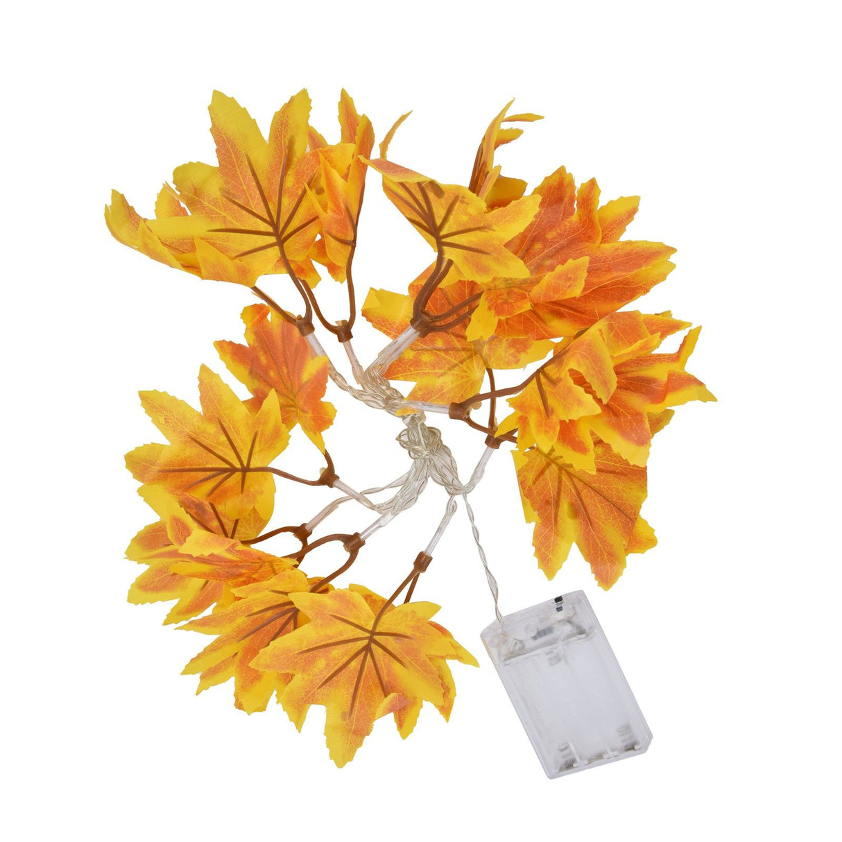 LED Yellow Leaf Light Battery Powered Durable Autumn Maple String Light for Indoor Outdoor Party