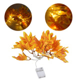 LED Yellow Leaf Light Battery Powered Durable Autumn Maple String Light for Indoor Outdoor Party