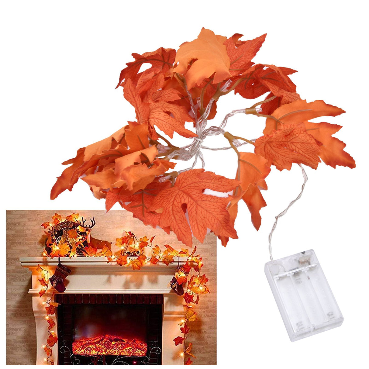 10LED Maple Leaves String Light LED Decorative String Light for Home Holiday Indoor Decor