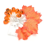 LED String Light Autumn Pumpkin Red Maple Leaves String Light with 20LEDs for Indoor Outdoor - Rear View