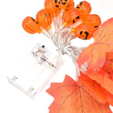 LED String Light Autumn Pumpkin Red Maple Leaves String Light with 20LEDs for Indoor Outdoor